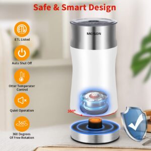 Electric Milk Frother, 4 IN 1 Electric Milk Steamer, Automatic Warm and Cold Milk Foam Maker, 8.4oz/250ml, Stainless Steel Milk Warmer for Latte, Cappuccinos, Macchiato, Hot Chocolate Milk