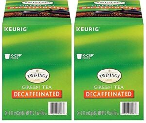 twinings green tea decaf keurig k-cups, smooth flavor, enticing aroma, 48 count
