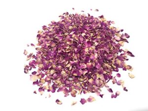 pink rose petals - edible rosa damascena | all natural rose petals - net weight: 0.35oz/10g | for use as tea, tisane or as topping for cupcakes, cakes, salads