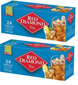 red diamond tea all natural 2-24ct boxes family size pekoe antioxidants
