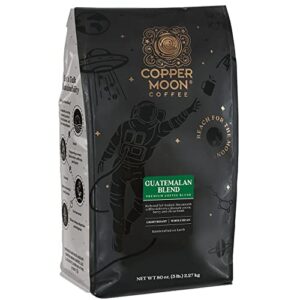 copper moon whole bean coffee, light roast, guatemalan blend, 5 lb