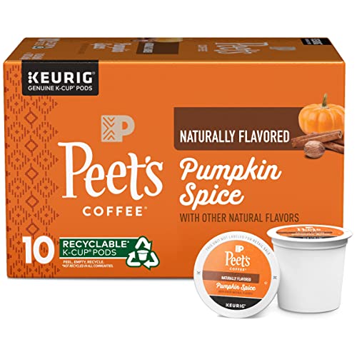 Peet’s Coffee, Pumpkin Flavored - 10 K-Cup Pods for Keurig Brewers (1 Box of 10 K-Cup Pods)