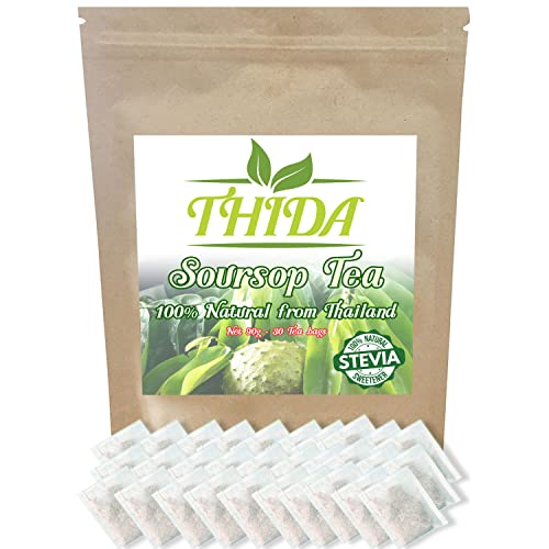 Soursop Tea 30 Bags | Soursop Leaves | Asian Herbal Life Tea From Guanabana Leaves | Graviola Soursop Fruit Tea Supply From Thailand