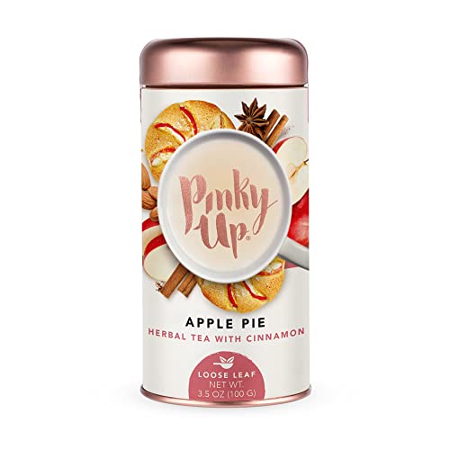 Pinky Up Apple Pie Loose Leaf Tea, Herbal Tea, Caffeine Free, Low Calorie & Gluten Free, 3.5 Oz Tin