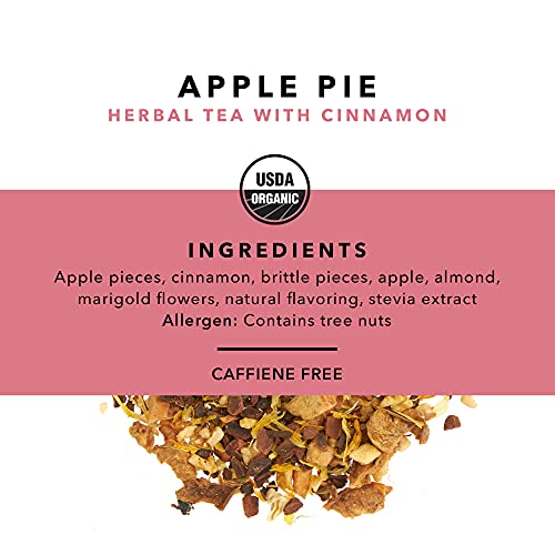 Pinky Up Apple Pie Loose Leaf Tea, Herbal Tea, Caffeine Free, Low Calorie & Gluten Free, 3.5 Oz Tin