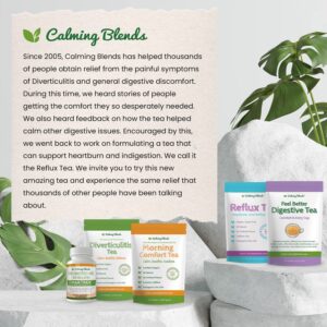 Calming Blends Acid Reflux Loose Leaf Tea | Acid Reflux, Heartburn & Indigestion | Caffeine-Free | 36 Cups