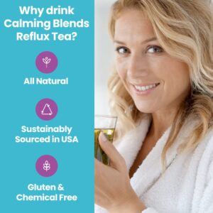 Calming Blends Acid Reflux Loose Leaf Tea | Acid Reflux, Heartburn & Indigestion | Caffeine-Free | 36 Cups