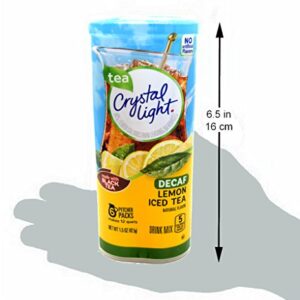 Crystal Light Iced Tea Decaffeinated Lemon Natural Flavor, 12-Quart 1.5-Ounce Canister (Pack of 3)