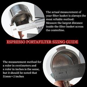 DIBTSA 51mm Bottomless Portafilter Compatible with DeLonghi Espresso Machine EC680 EC685, 304 Stainless Steel, with Reusable Coffee Replacement Filter Basket