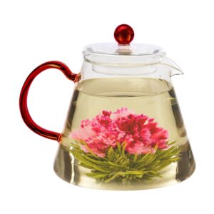 Blooming Tea Flowers - Pomegranate & Pineapple Flowering Teas – Hand-Tied Flowering Tea Balls - Each Tea Blossom Can Be Used Multiple Times (2-Pack)