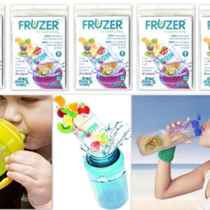 FRUZER Mini Disposable Fruit Infuser Bags (5 PK, each 8 Bags) Total 40 Bags - Refreshing & Beneficial - CLEAR & BPA-FREE