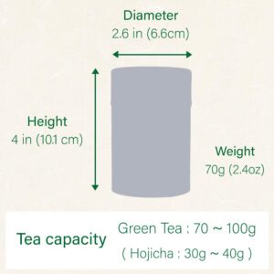 Japanese Tea KIMIKURA Japanese Tea Container made in Japan [Sakura] 70-100g Tea Capacity Airtight Tin -from Japan