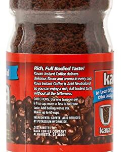 Kava Acid Reduced Instant Coffee in Glass Jar, 4 Ounce (Pack of 1)