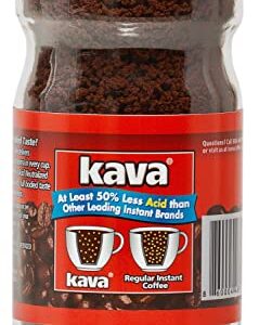 Kava Acid Reduced Instant Coffee in Glass Jar, 4 Ounce (Pack of 1)