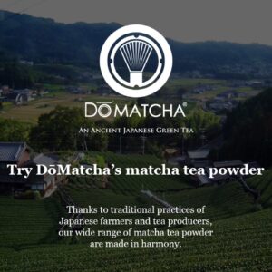 DoMatcha - Organic Ceremonial Green Tea Matcha Powder, Natural Source of Antioxidants, Caffeine, and L-Theanine, Promotes Focus and Relaxation, Kosher, 75 Servings (2.82 oz)