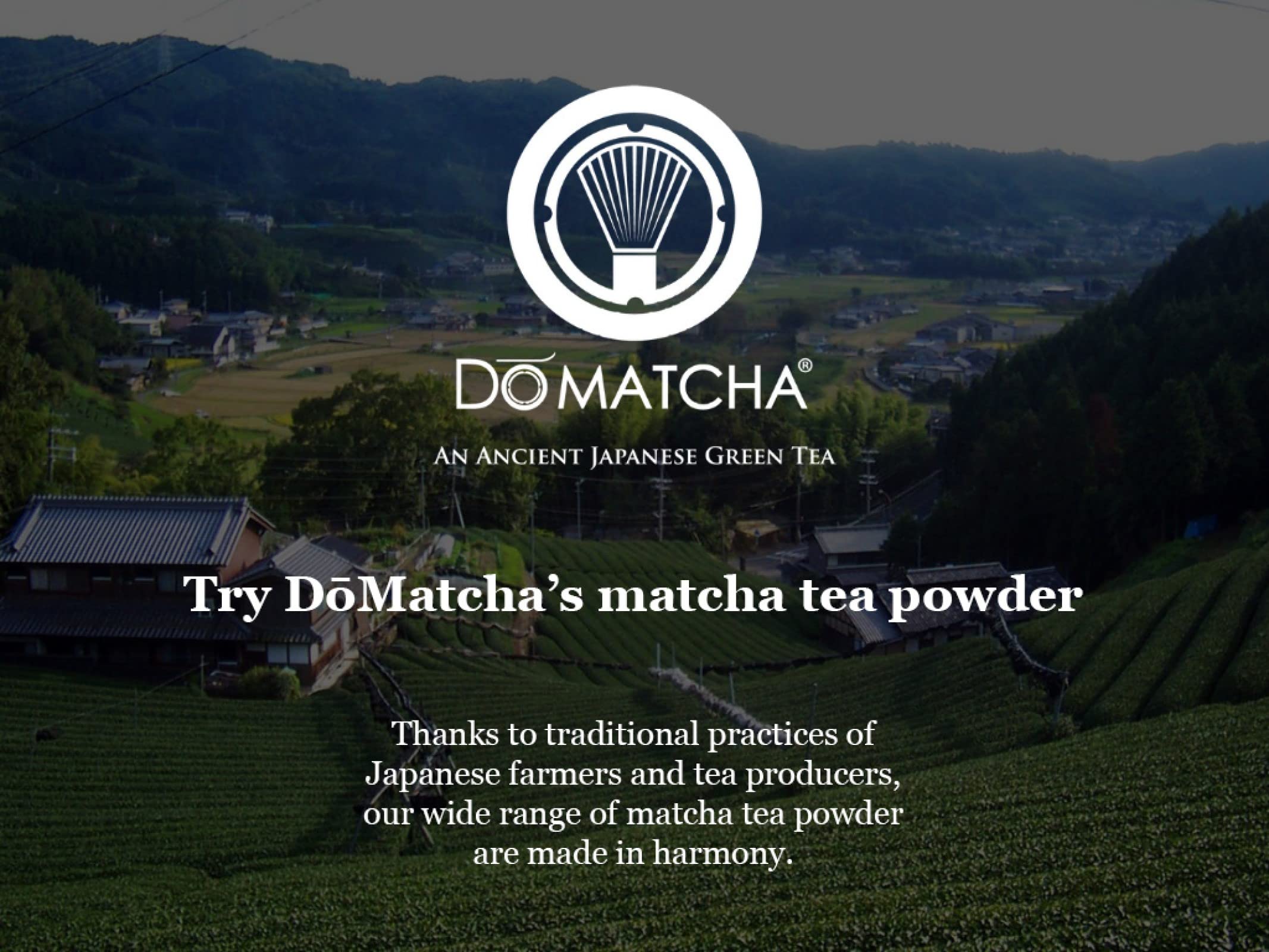 DoMatcha - Organic Ceremonial Green Tea Matcha Powder, Natural Source of Antioxidants, Caffeine, and L-Theanine, Promotes Focus and Relaxation, Kosher, 75 Servings (2.82 oz)