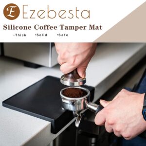 Ezebesta Thick Coffee Tamper Mat Silicone Tamp Station Espresso Tamping Mat Barista Portafilter Coffee Machines Accessory