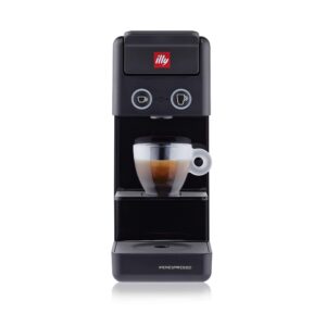 illy y3.3 single serve espresso and coffee capsule machine, 12.20x3.9x10.40 (black)