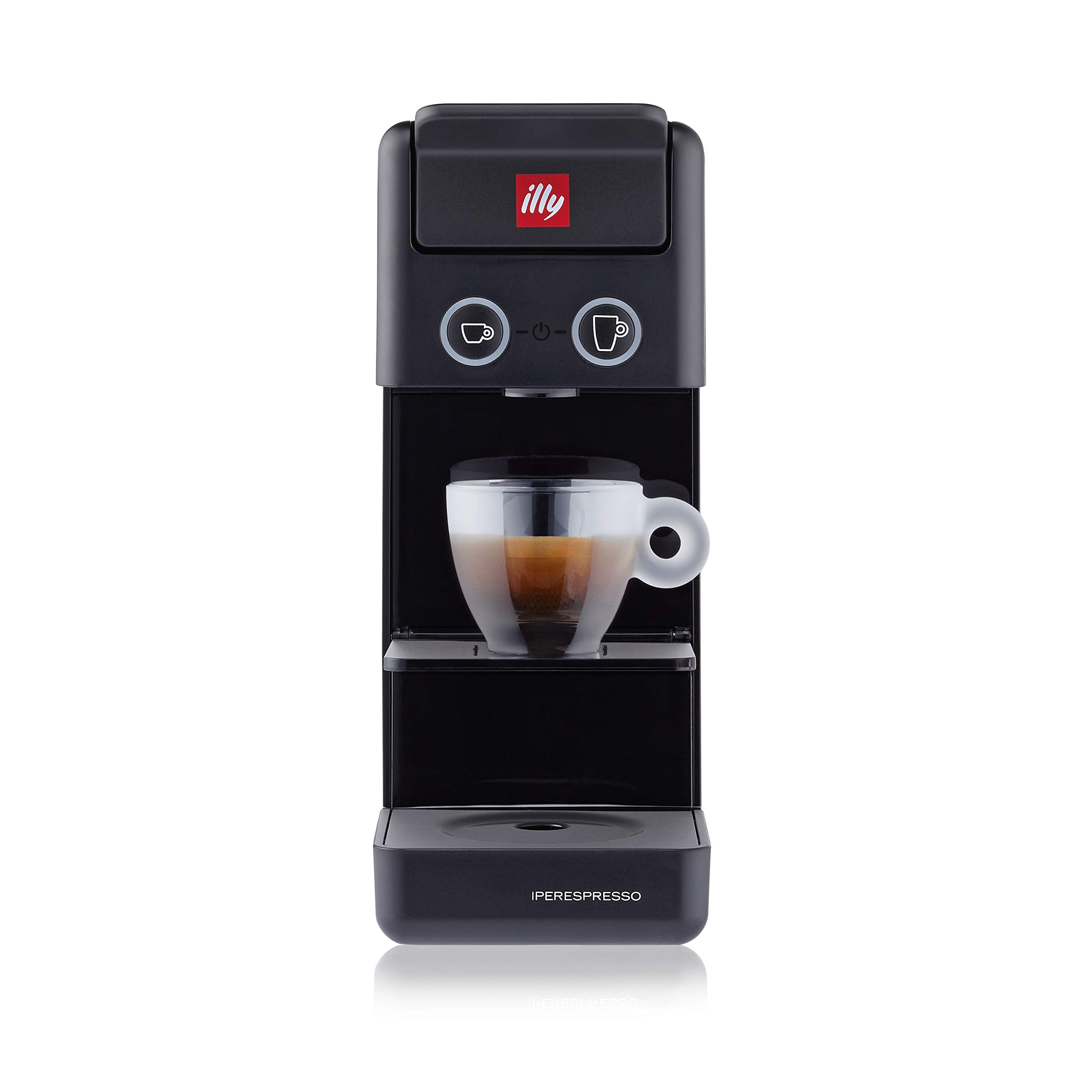 Illy Y3.3 Single Serve Espresso and Coffee Capsule Machine, 12.20x3.9x10.40 (Black)