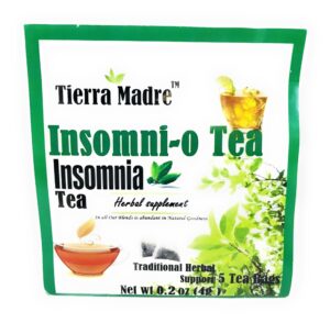 tierra madre insomnio (insomnnio) traditional herbal support - pack of 5 / 0.4oz each bag