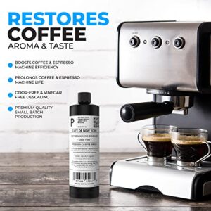 CAFE DE NEW YORK Coffee Machine Descaler I 4 Uses, 16 oz I Oder Free I Compatible with most coffee & espresso machine