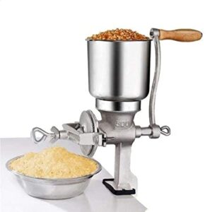 ejoyous hand crank grain mill, table clamp manual corn grain grinder cast iron mill grinder for grinding nut spice wheat coffee home kitchen commercial use