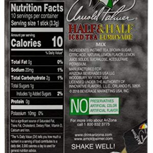 AriZona Arnold Palmer, Half & Half Iced Tea Lemonade Tea Stix, 10 Count Box