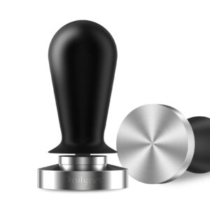dailyart 53mm espresso tamper - spring-loaded coffee tamper, barista espresso accessories with 30lbs springs, 100% flat stainless steel base tamper fits breville series portafilter basket.