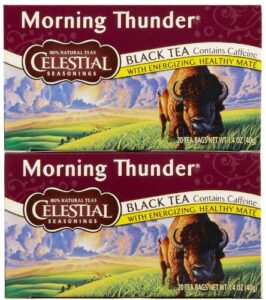 celestial seasonings morning thunder tea bags - 20 count (pack of 2)