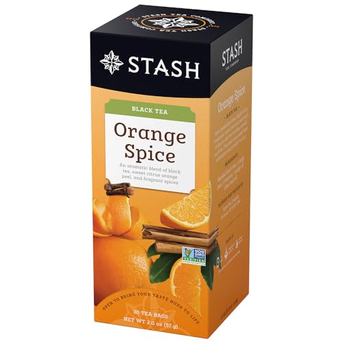 Stash Tea Orange Spice Black Tea, 30 Count