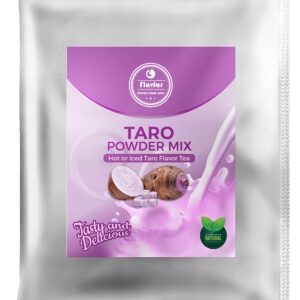 Flavfar Taro Milk Tea 2.2 Lb (1 Count), Powdered Instant Milk Tea Drink Mix, Serve Hot or Cold.- Less Sugar