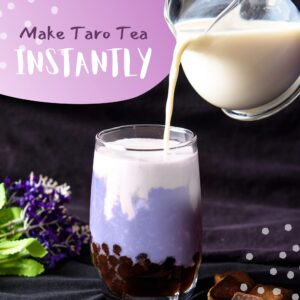 Flavfar Taro Milk Tea 2.2 Lb (1 Count), Powdered Instant Milk Tea Drink Mix, Serve Hot or Cold.- Less Sugar