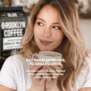 BROOKLYN COFFEE Whole Bean, House Blend Medium Roast (5lb) Balanced, Breakfast, Classic - Fresh Bulk Coffee Beans Roasted Weekly in NYC