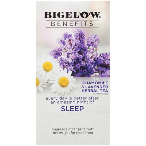 Bigelow Tea Benefits Sleep Chamomile & Lavender Herbal Tea, 18 ct