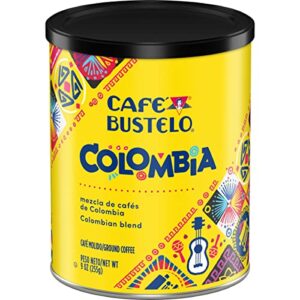 café bustelo colombia medium roast ground coffee, 9 ounces (pack of 6)