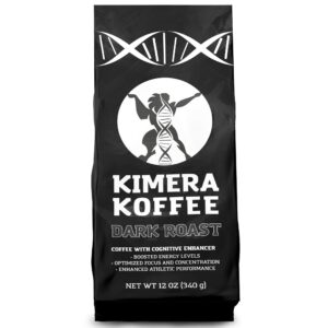 kimera koffee dark roast - organic ground coffee infused with essential brain vitamins ground (12oz)