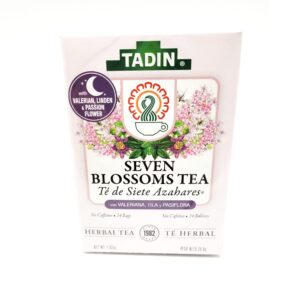 Tadin Herbal Tea Siete Azahares / Seven Blossoms. Calming, Soothing & Caffeine Free Blend. 24 Bags. 1.01 Oz - Pack of 3