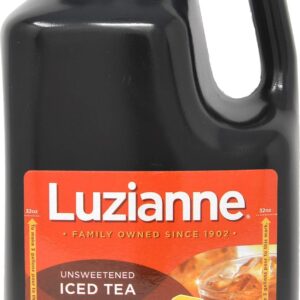 Luzianne Unsweetened Tea Concentrate 64 Ounce Bottle with By The Cup Travel Cup