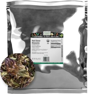 frontier co-op organic whole red clover blossoms 1lb