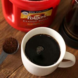Folgers Classic Roast Medium Roast Ground Coffee, 22.6 Ounces (Pack of 3)