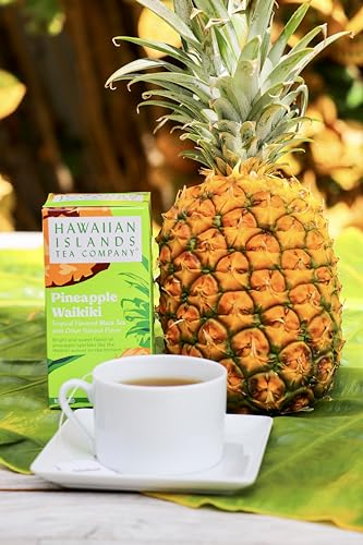 Hawaiian Islands Tea Company Pineapple Waikiki Black Tea, All Natural - 20 Teabags (1 Box)