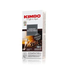 Nespresso Compatible Kimbo Intenso Espresso Capsules - 1 Case 100 Capsules. Nespresso Original Line Only. (100 Capsuiles)