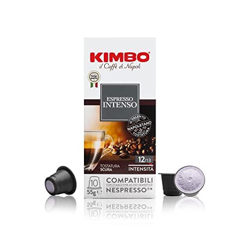 Nespresso Compatible Kimbo Intenso Espresso Capsules - 1 Case 100 Capsules. Nespresso Original Line Only. (100 Capsuiles)