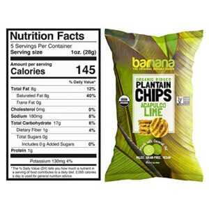 Barnana Organic Plantain Chips - Variety Pack - 5 Ounce, 4 Pack Plantains - Barnana Salty, Crunchy, Thick Sliced Snack - Best Chip For Your Everyday Life - Cooked in Premium Coconut Oil