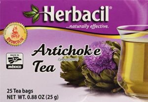 herbacil artichoke tea te de alcachofa 25 bags