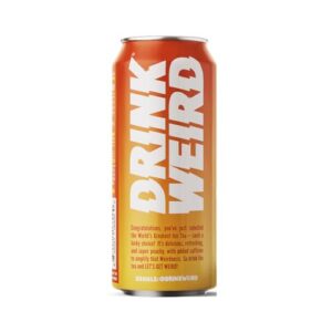 Drink Weird - Weird Tea, White Peach Oolong Tea, Certified Organic Functional Iced Tea with 160mg of Natural Caffeine, 12 Pack of 16oz Cans