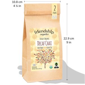 Friendship Organics Decaf Chai Tea Bags, Organic and Fair Trade 36 count