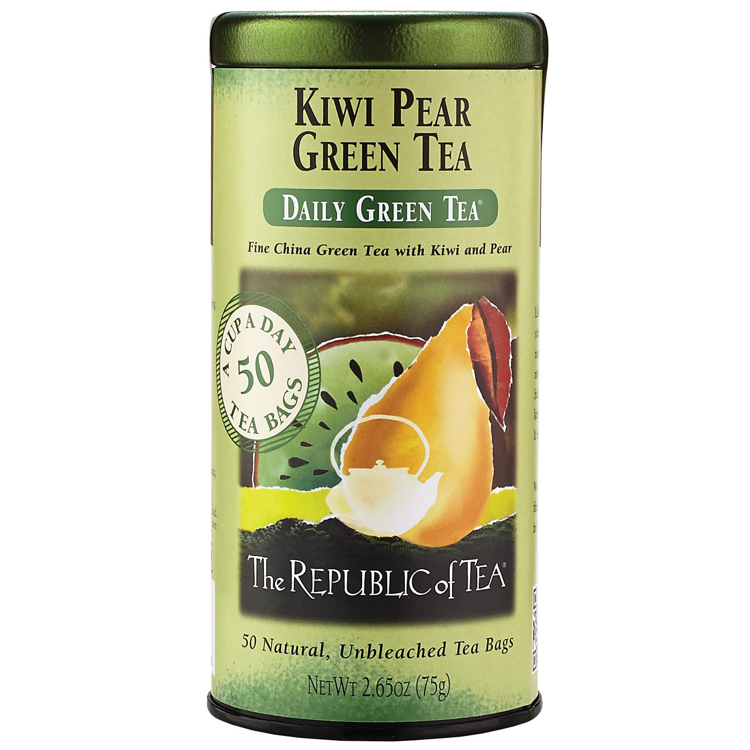 The Republic of Tea, Kiwi Pear Tea, 50-Count