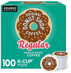 the original donut shop regular, single-serve keurig k-cup pods, medium roast coffee pods, 100 count (box of 1)