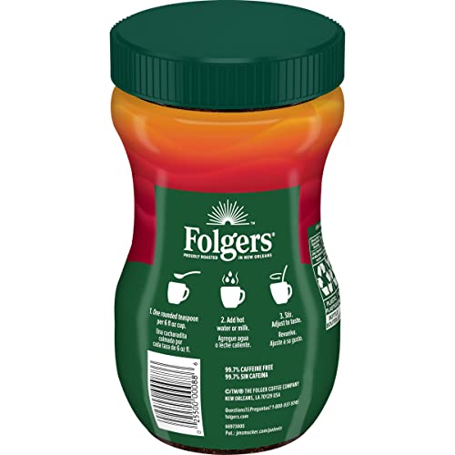 Folgers Classic Decaf Instant Coffee, 8 Ounce